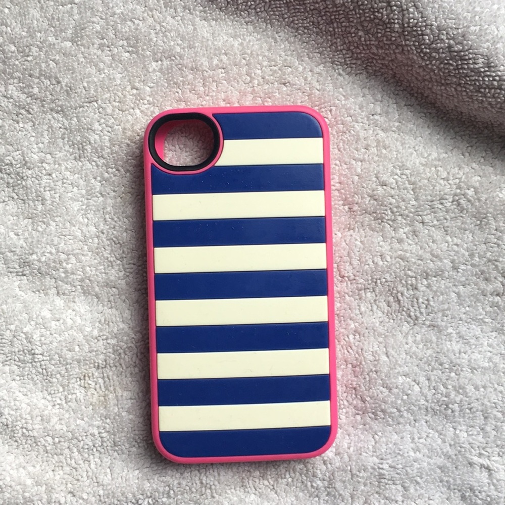 Blue and white striped iPhone 4 case